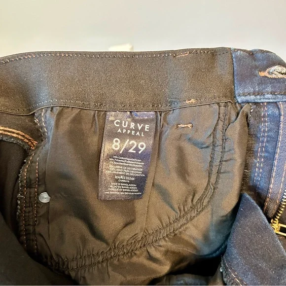 Curve Appeal Dark Blue Stretchy Jeans - Picture 2 of 4